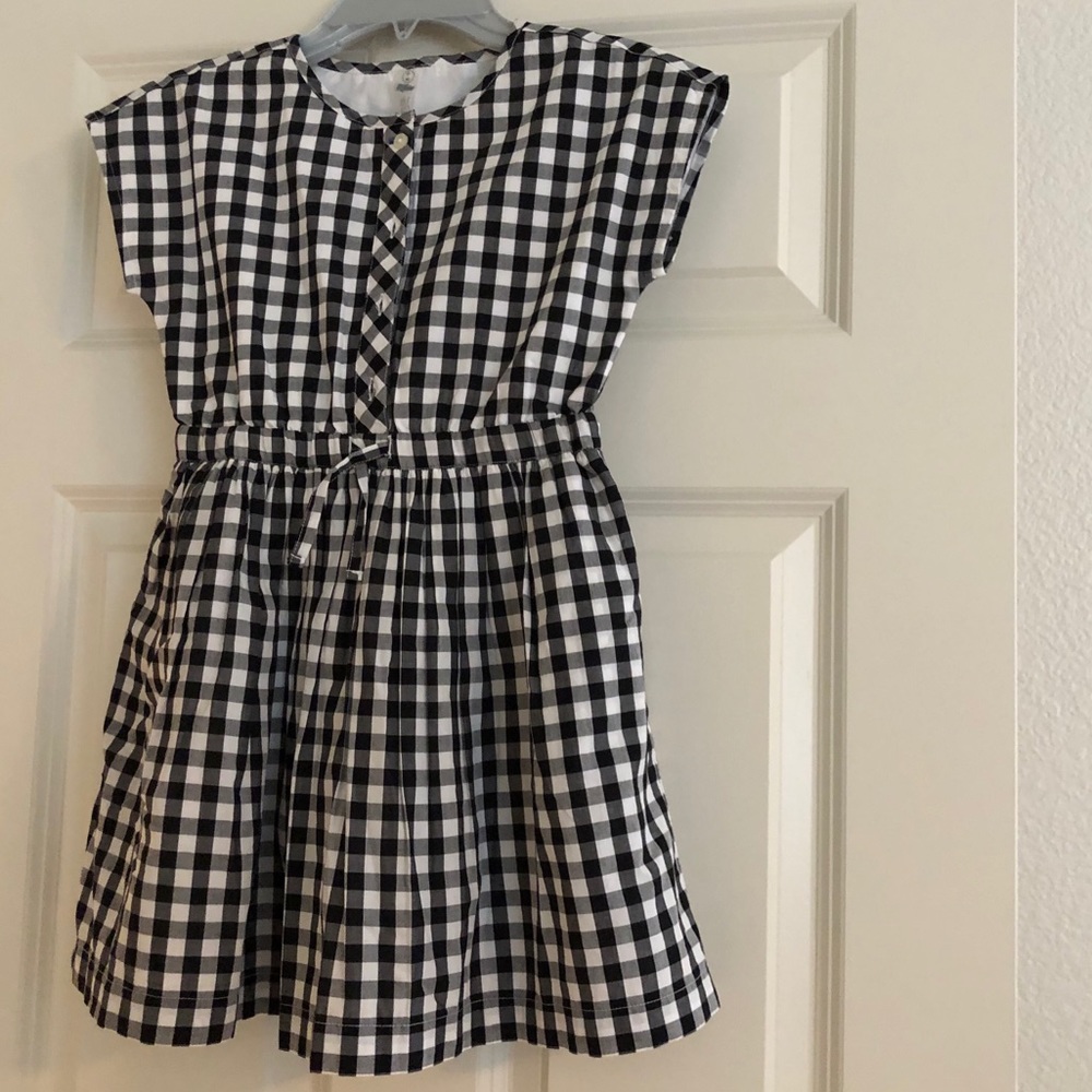 Girls black gingham dress